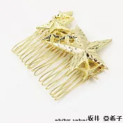 『坂井.亞希子』甜美海星造型髮插梳 -金色