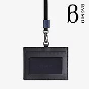 BAGMIO authentic 牛皮橫式3卡證件套-墨黑
