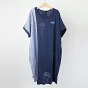：Urb.【漁船與水母】口袋洋裝FREE深藍