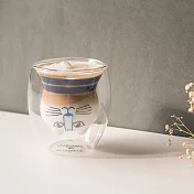 Lisa Larson Mimi貓雙層杯-藍