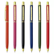 【IWI】daily writing美日金屬筆0.5mm黑色油性原子筆-金配件6入