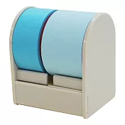 【Print Inform】ROLF 自由撕貼便利貼捲Dio雙色式 ‧藍色組(白座)