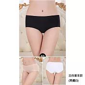 新版水洗標一片式冰絲棉無痕內褲 (三件基本款)