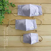 【Azure Canvas藍天畫布】100%有機棉 口罩粉紫M