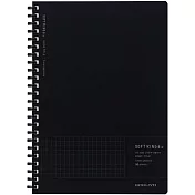 KOKUYO Soft線圈點線筆記本<Biz>索引系列A5 -方眼黑