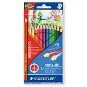 施德樓 快樂學園油性色鉛筆12支組附彩虹筆