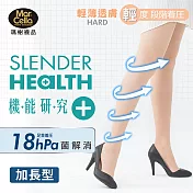 瑪榭 機能研究+ 20D輕薄抗菌輕著壓絲襪-加長L黑