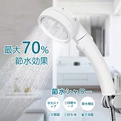 【美好家 Mehome】日本監製 增壓/止水/三段式調整 蓮蓬頭 花灑  白色