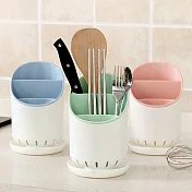 【iRoom優倍適】日系刀鏟勺筷餐具瀝水架淺綠