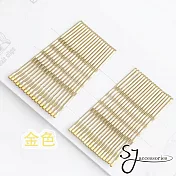 【SJ】日韓百搭金屬髮夾/黑毛夾(兩色)-金色