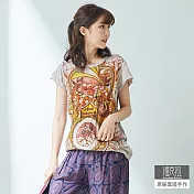 【潘克拉】手繪插畫捲T TM992　FREE花法蒂瑪