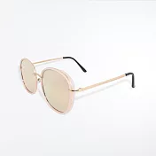 【ASLLY】微暈粉色水銀墨鏡/太陽眼鏡