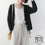 【那木】日系慵懶風長袖針織開衫外套(3色)    FREE黑色