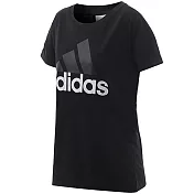 Adidas 女 ESS LIN LO短袖上衣S黑色