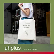 uhplus Animal Talk 動物兩用帆布包-長頸鹿(綠)