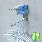 【居家達人】強力耐重304不鏽鋼掛勾(衣架衣夾收納掛架)