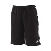 Adidas 男 ESSENTIALS 3 Stripes運動短褲M黑色