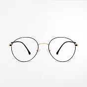【ASLLY】設計鏡腳金色圓框濾藍光眼鏡
