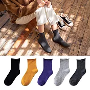 【Missking 1983】糖果色紓壓捲邊襪 (經典5雙組)