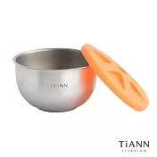 【鈦安純鈦餐具 TiANN】純鈦雙層隔熱_  碗+蓋