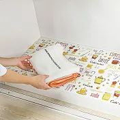 【EZlife】萬用可裁剪印花防油防塵墊30X500cm(2入組)咖啡