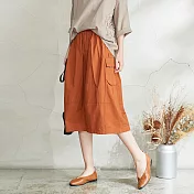 【慢。生活】俏皮造型花苞棉裙 K3313　FREE橘卡