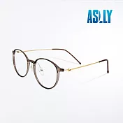 【ASLLY】微透感灰色圓框濾藍光眼鏡