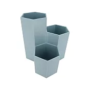 時代良品 粉嫩色系六角圓柱筆筒 SD-3619粉嫩藍