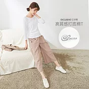 【慢。生活】高質感打底棉T M/L/XL　M白色