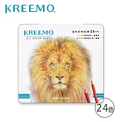 雄獅KREEMO 專業油性彩色鉛筆鐵盒裝-24色