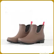 【花見小路】雨靴日/京都和風感雨靴JP22.5落栗色