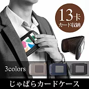 CHENSON 真皮男用 一手握13張信用卡收納包 黑(W00992-3)