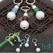 【Hera 赫拉】延禧同款耳環 清宮復古耳夾耳墜二節綠