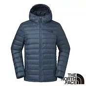 【The North Face】男 700FP防潑水羽絨外套M藍色