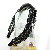 【PinkyPinky Boutique】小香風流蘇髮箍(黑色)