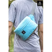 【穆克斯MOOX】 A5BG 極簡時尚單肩斜背包/腰包湛水藍