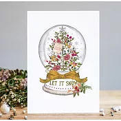 【LOUISE TILER】CHRISTMAS GLOBE 水晶球聖誕卡 #英國進口 #CF010