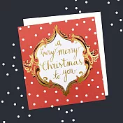 【英國caroline gardner】Red Polka Dot Card 聖誕卡 #PNT508