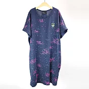 ：Urb.【花花貓】口袋洋裝款FREE深藍