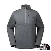 【The North Face】男 快乾半開襟上衣S灰色