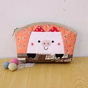 手縫ok!－粉紅豬拼接筆袋(拼布材料包)