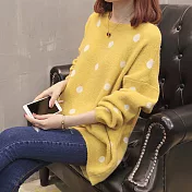 【NUMI】森-圓點細緻毛衣-共3色-52055(F可選)F黃色