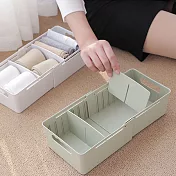 【EZlife】可伸縮抽屜分隔收納整理盒(2入組)北歐綠