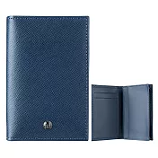MONDAINE 瑞士國鐵牛皮十字紋豪華型名片夾-藍