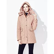 【ST.MALO】貴族輕盈羊駝保暖菱格長外套-1569WJA-L金沙棕