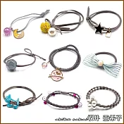 『坂井.亞希子』日系星空系列9件套組髮圈 -灰色系