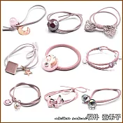 『坂井.亞希子』日系星空系列9件套組髮圈 -粉色系
