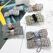 【SJ】蝶結千鳥格造型髮夾2入組-隨機不挑色