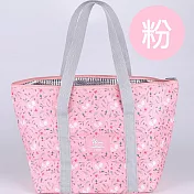 【E.dot】保溫保冷防水大容量野餐便當袋粉色