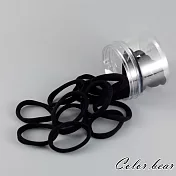 【卡樂熊】韓版時尚高彈力20入罐裝髮束(兩色)-黑色